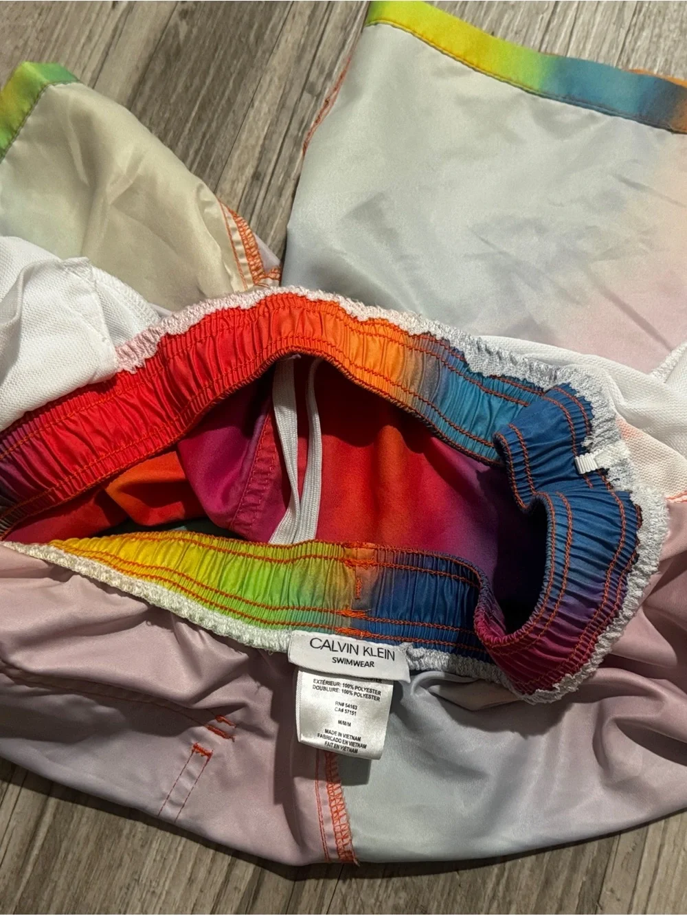 Calvin Klein Rainbow Tie-Dye Multicolor Swim Shorts